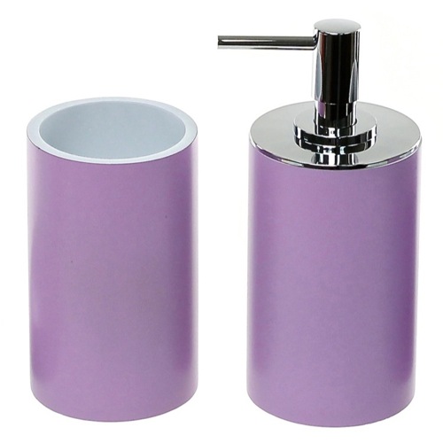 Stylish Lilac 2 Piece Bathroom Accessory Set Gedy YU580-79